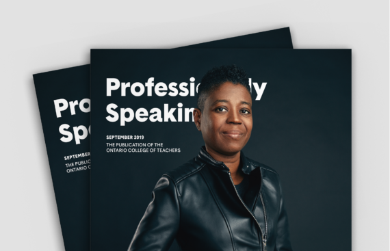 OCT Professionally Speaking magazine rebranded portrait covers